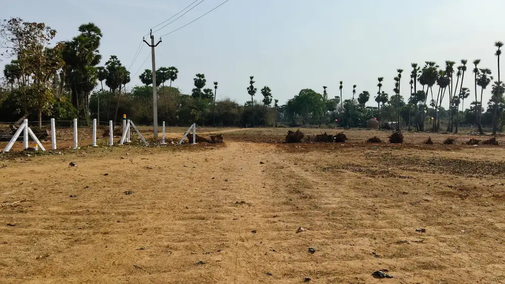 Open plots for sale near Bhogapuram Airport underground drainage work