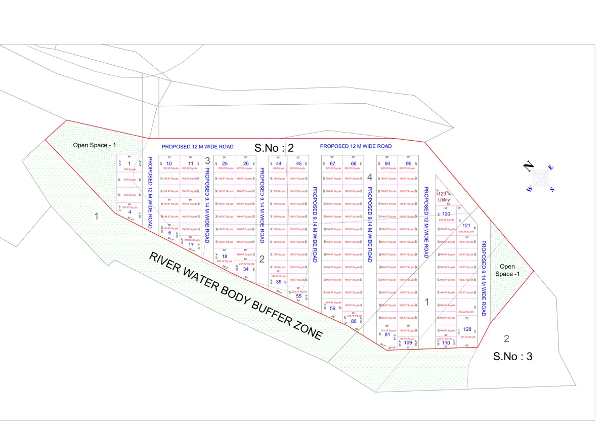 Srinivasam-2 VMRDA Approved Layout Plan DTLP No TEMP/1167/0131/LP/PAD/REV/2026