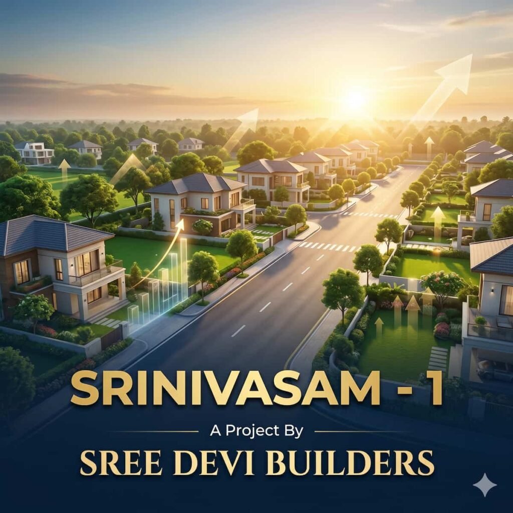 Srinivasam-1 open plots for sale by Sree Devi Builders near Bhogapuram International Airport in Vizag