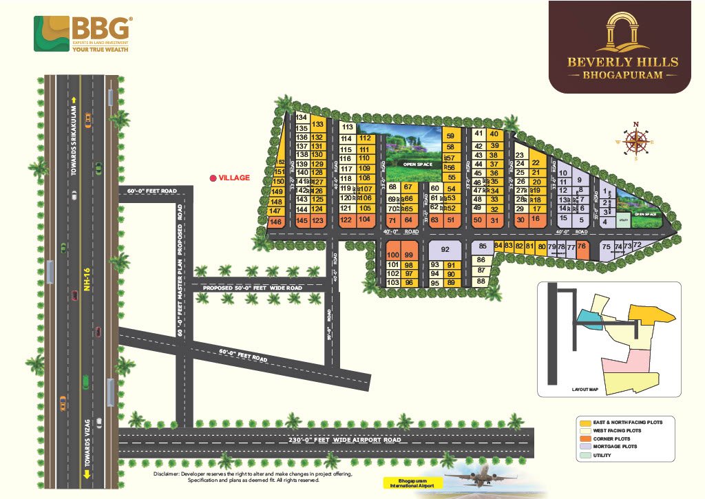 BBG Beverly Hills Bhogapuram Master Layout Map