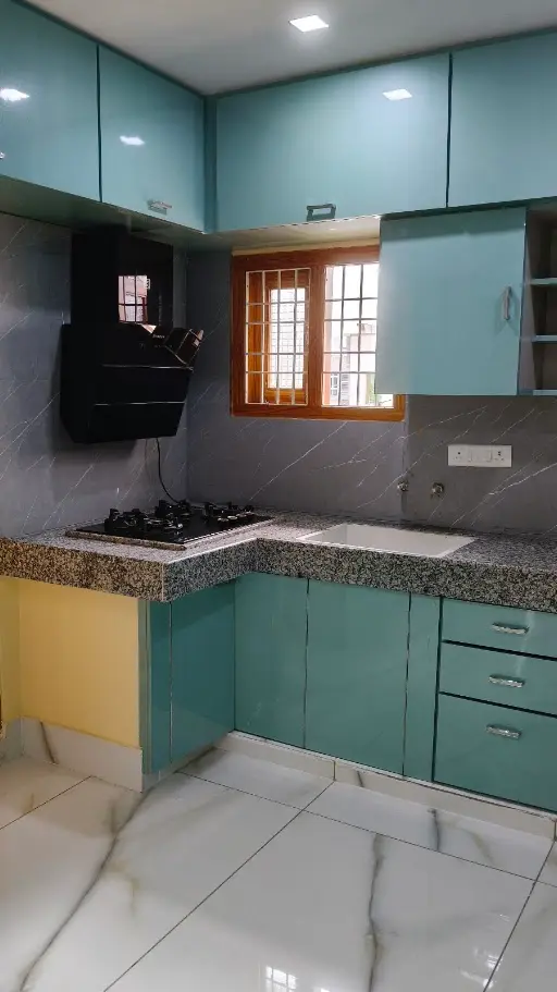 Modern modular kitchen in 3BHK flats for sale in Pendurthi